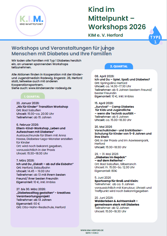 Projekte und Workshops 2026